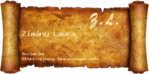 Zimány Laura névjegykártya